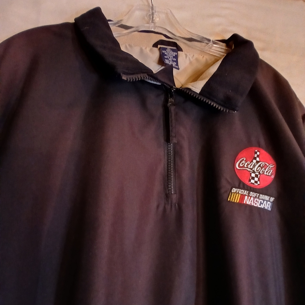 Vintage Vantage Blue Microfiber Coca Cola Nascar Convertible Jacket Vest XL - Picture 6 of 8